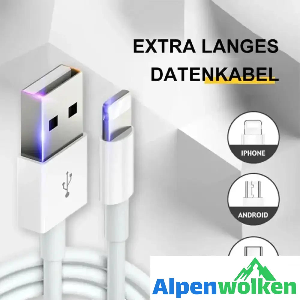 Alpenwolken - Extra langes Datenkabel