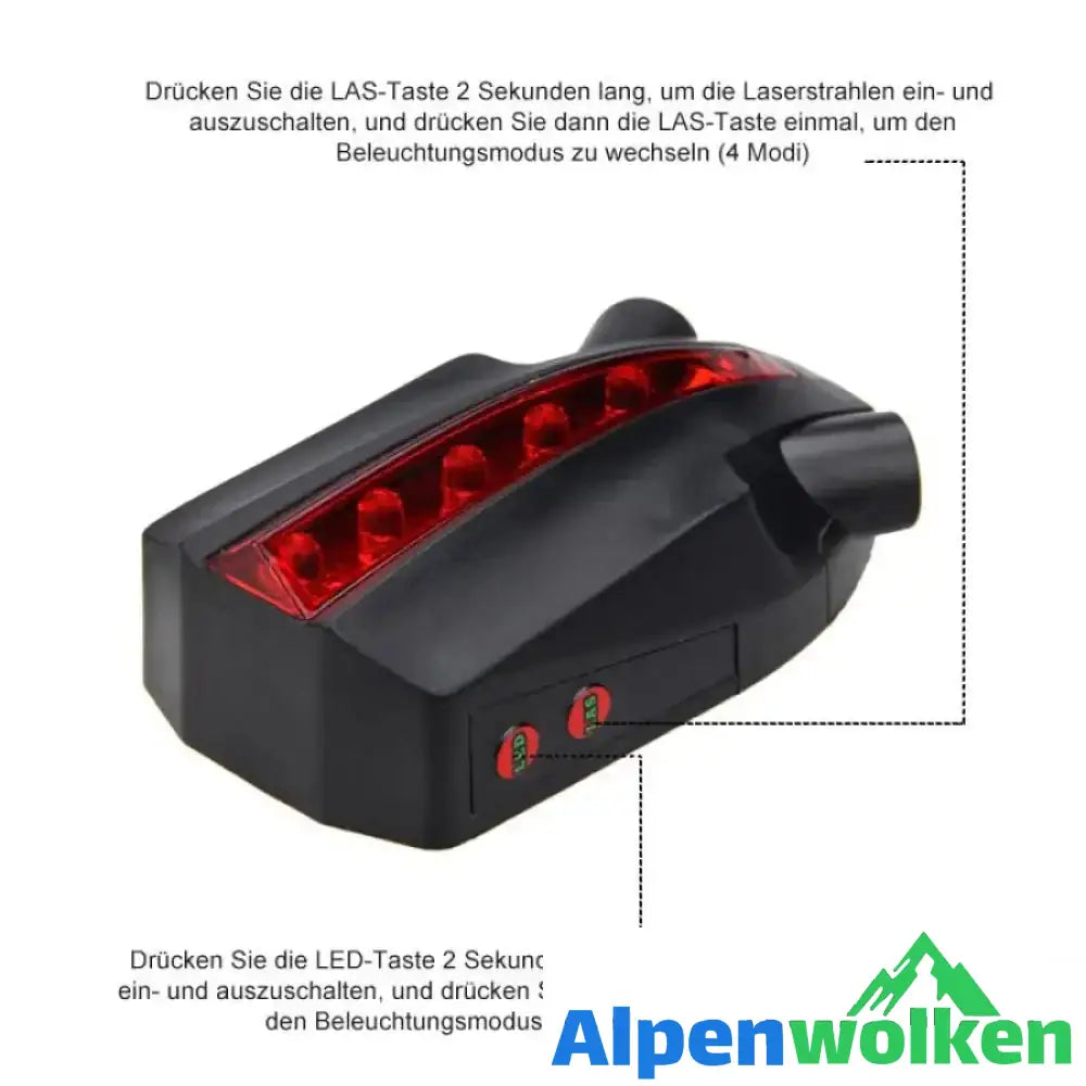 Alpenwolken - Fahrrad Laser Projektionsrücklicht