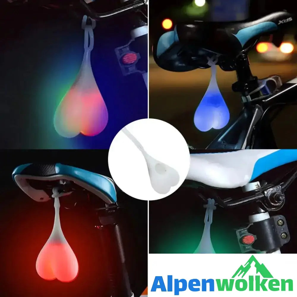 Alpenwolken - Fahrrad-Rücklicht in Herzform