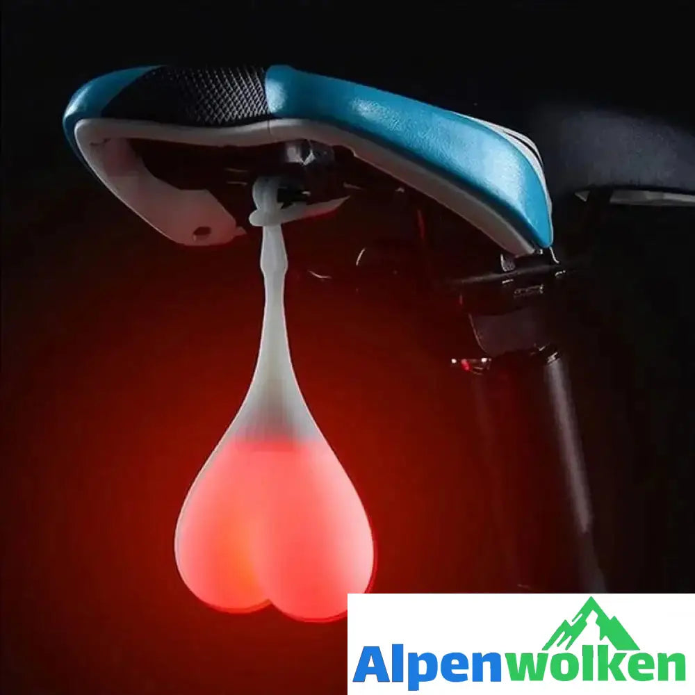 Alpenwolken - Fahrrad-Rücklicht in Herzform Rot