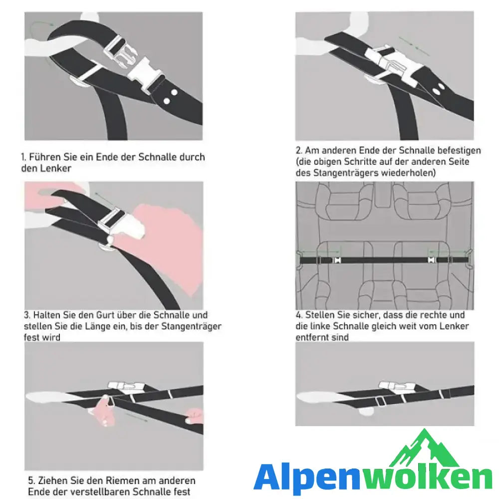 Alpenwolken - Fahrzeug Angelrutenhalter Gurte