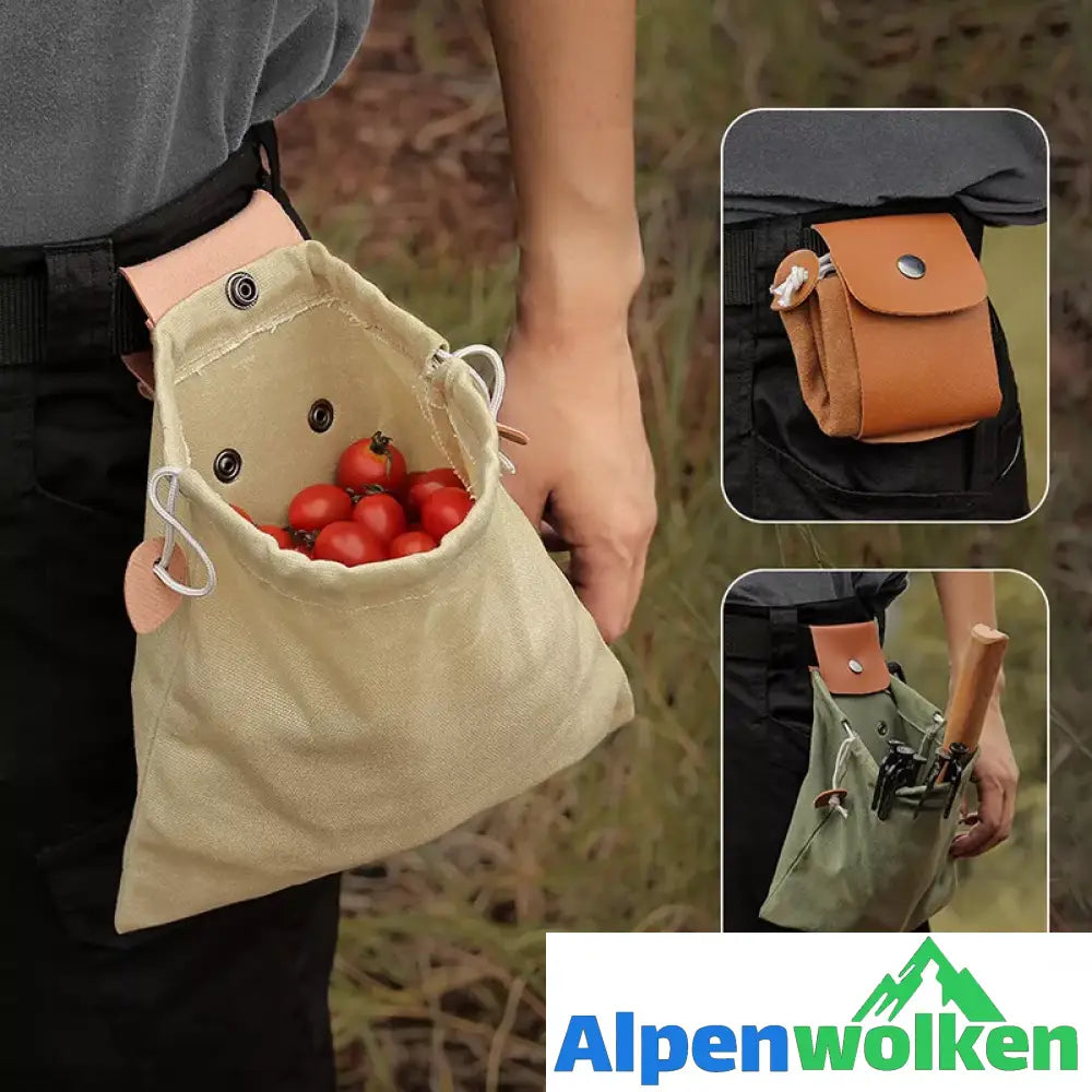 Alpenwolken - Faltbare Gürteltasche aus Canvas