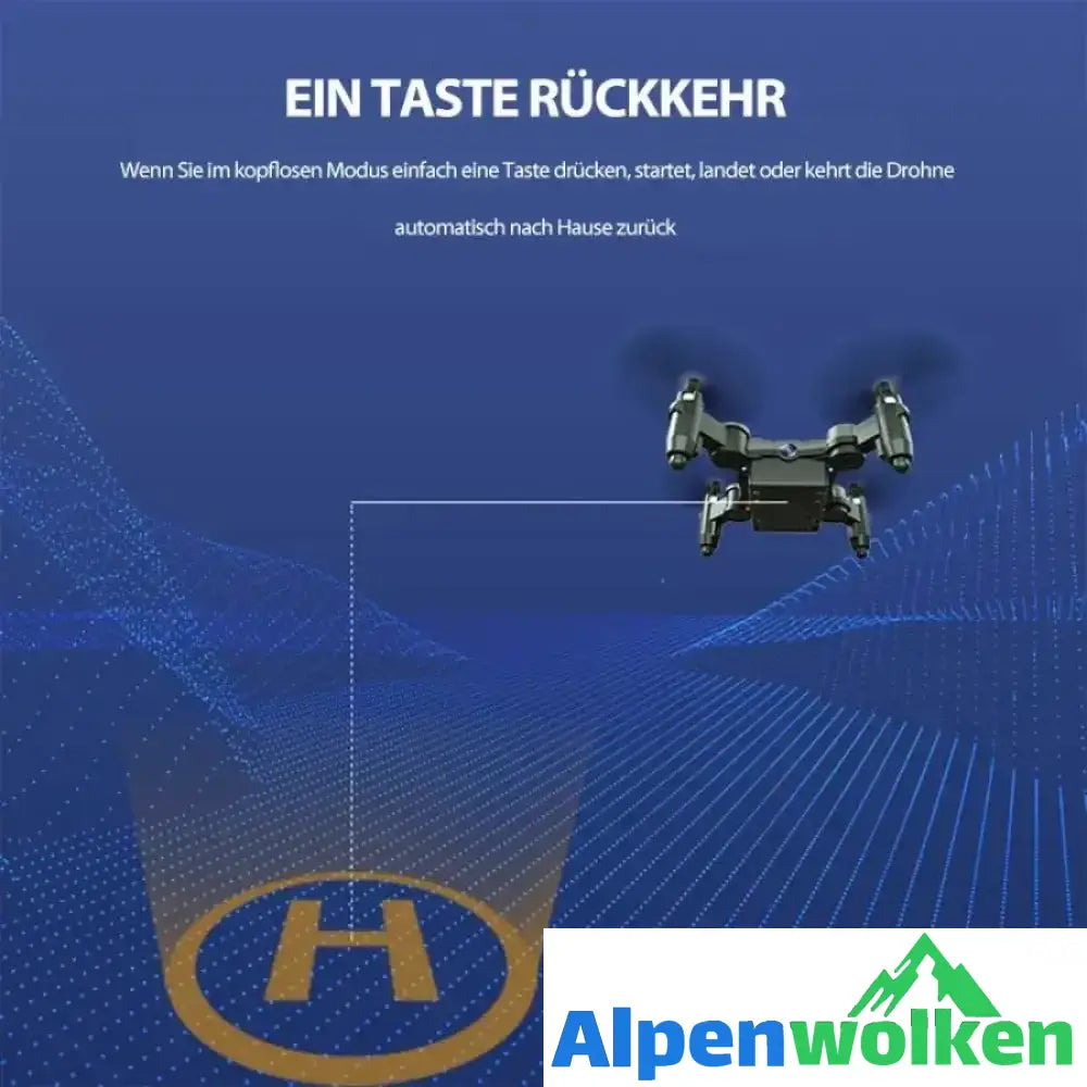 Alpenwolken - Faltbare Mini-Kofferdrohne mit HD-Kamera