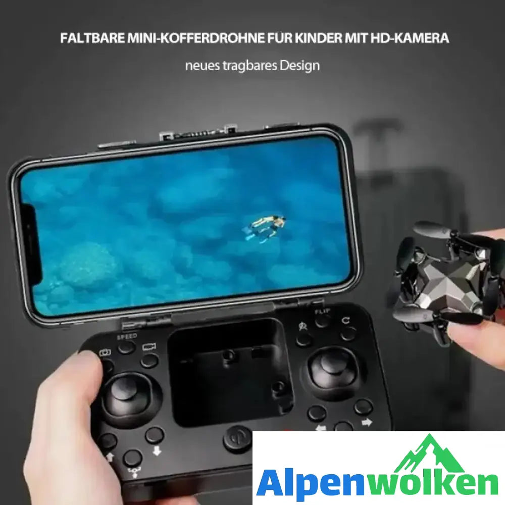 Alpenwolken - Faltbare Mini-Kofferdrohne mit HD-Kamera