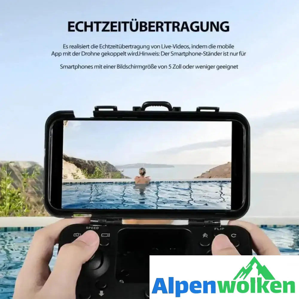 Alpenwolken - Faltbare Mini-Kofferdrohne mit HD-Kamera