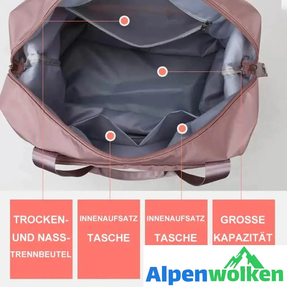 Alpenwolken - Faltbare Reisetasche mit großem Fassungsvermögen