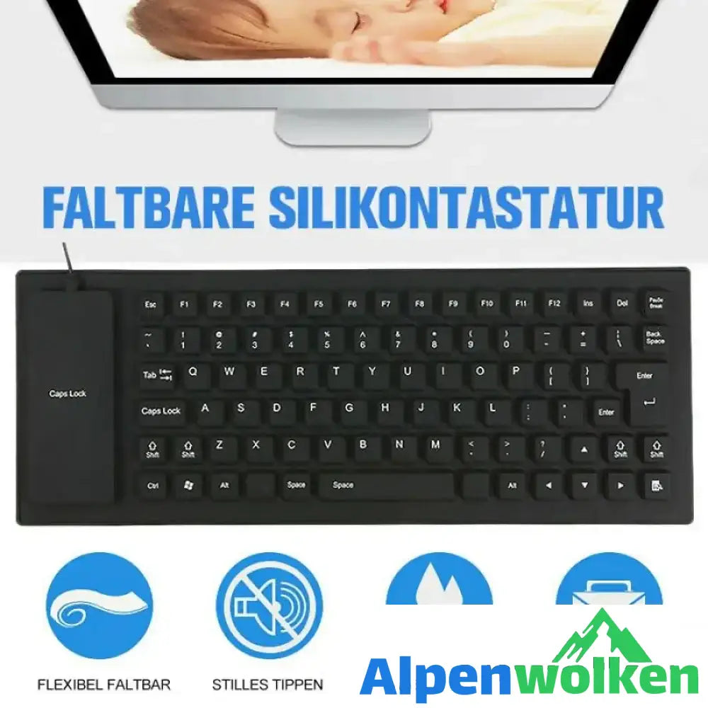 Alpenwolken - Faltbare Silikontastatur