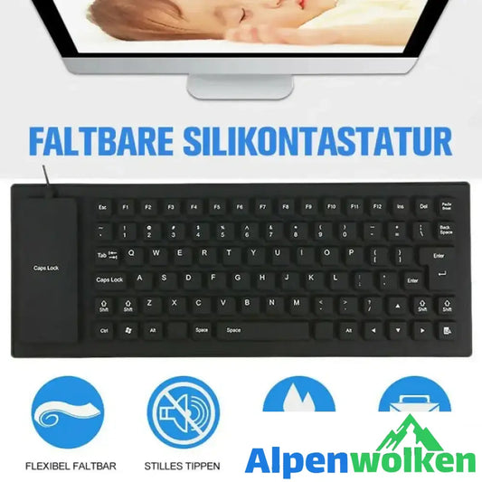 Alpenwolken - Faltbare Silikontastatur