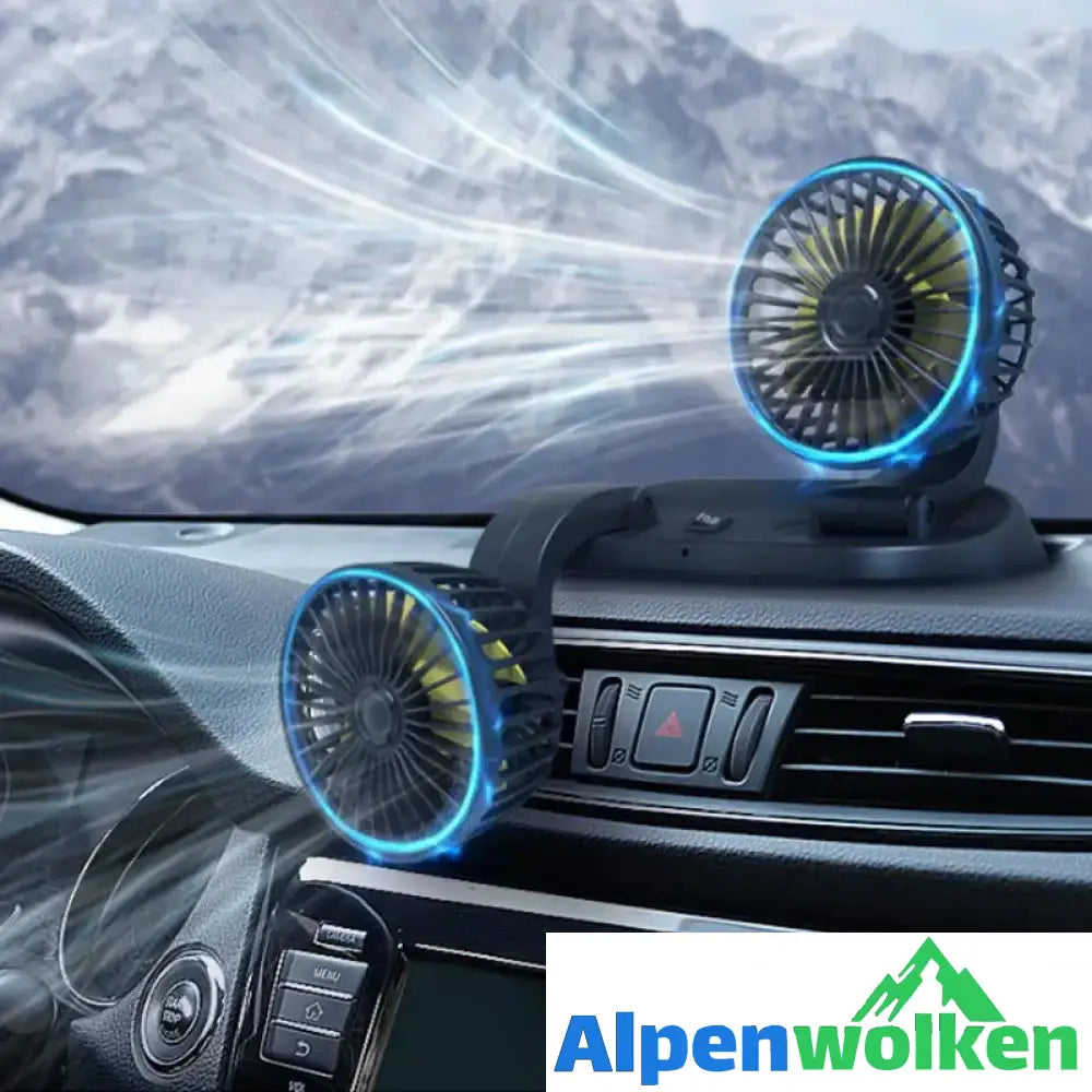 Alpenwolken - Faltbarer Auto Doppelkopf Lüfter