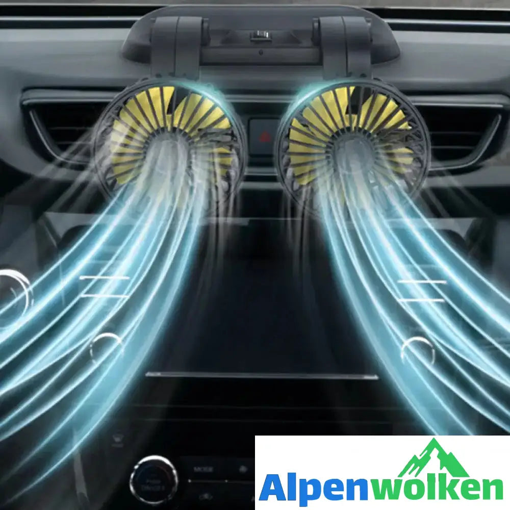 Alpenwolken - Faltbarer Auto Doppelkopf Lüfter