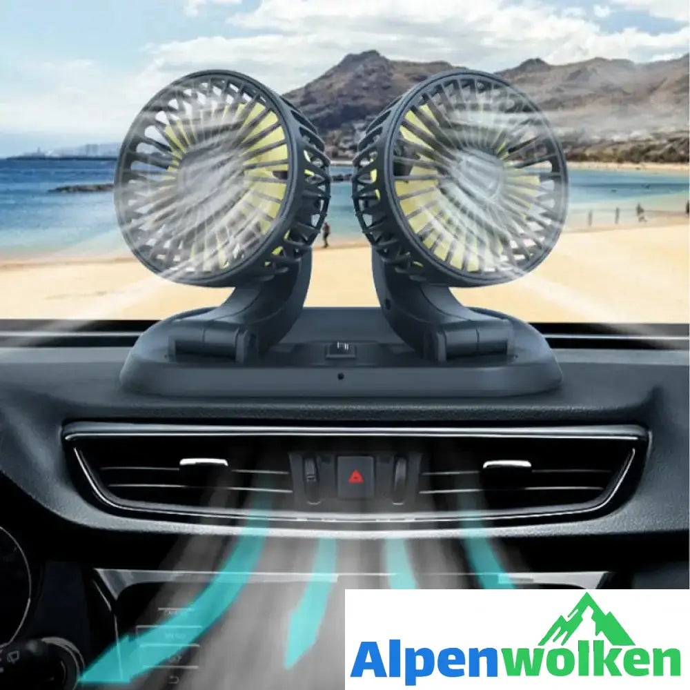 Alpenwolken - Faltbarer Auto Doppelkopf Lüfter