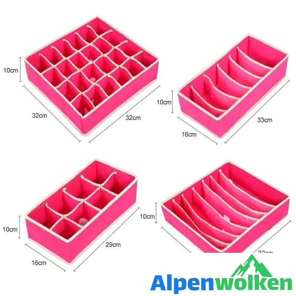 Alpenwolken - Faltbarer Kleiderschrank Unterwäsche Organizer (4 Stk im Set)