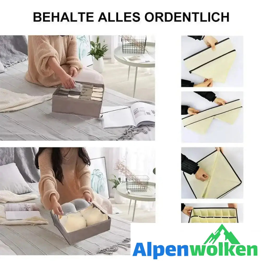 Alpenwolken - Faltbarer Kleiderschrank Unterwäsche Organizer (4 Stk im Set)