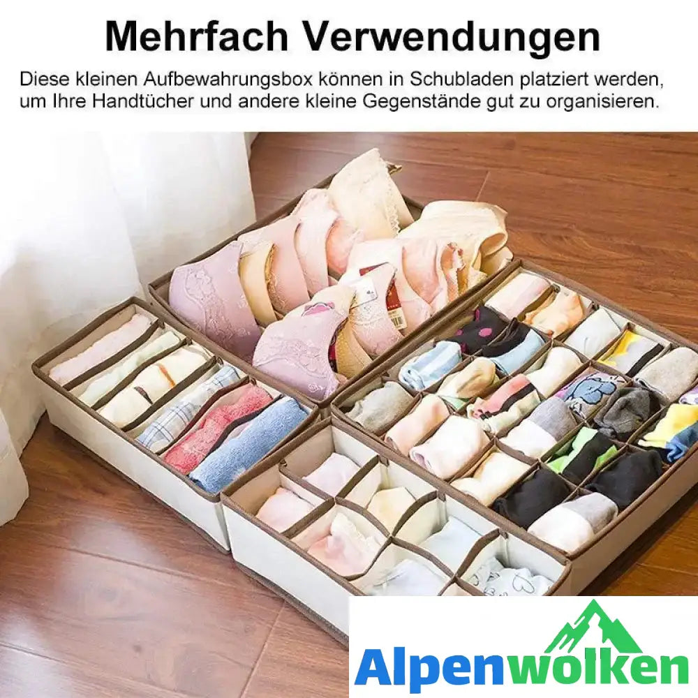 Alpenwolken - Faltbarer Kleiderschrank Unterwäsche Organizer (4 Stk im Set)