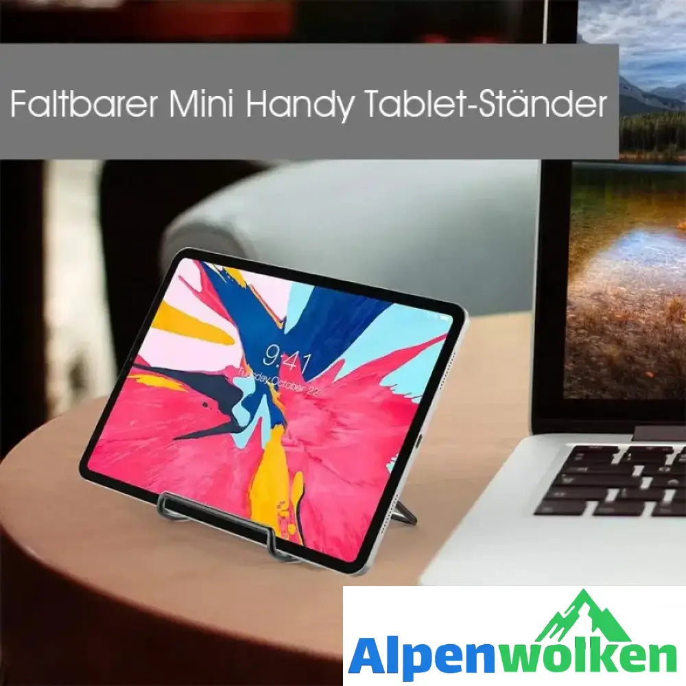 Alpenwolken - Faltbarer Mini Handy Tablet-Ständer