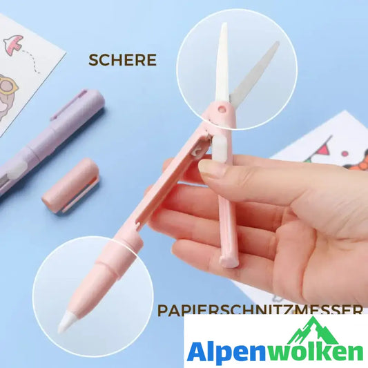 Alpenwolken - Faltbarer Mini-Scheren-Keramikstift