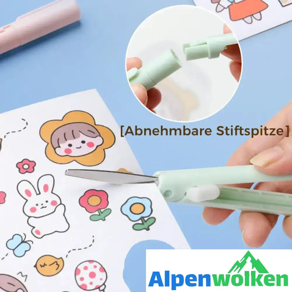 Alpenwolken - Faltbarer Mini-Scheren-Keramikstift