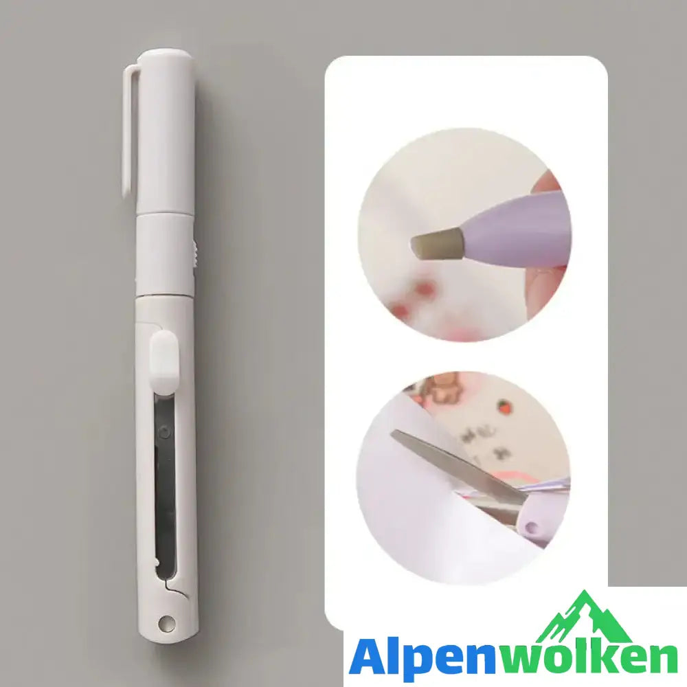 Alpenwolken - Faltbarer Mini-Scheren-Keramikstift grau