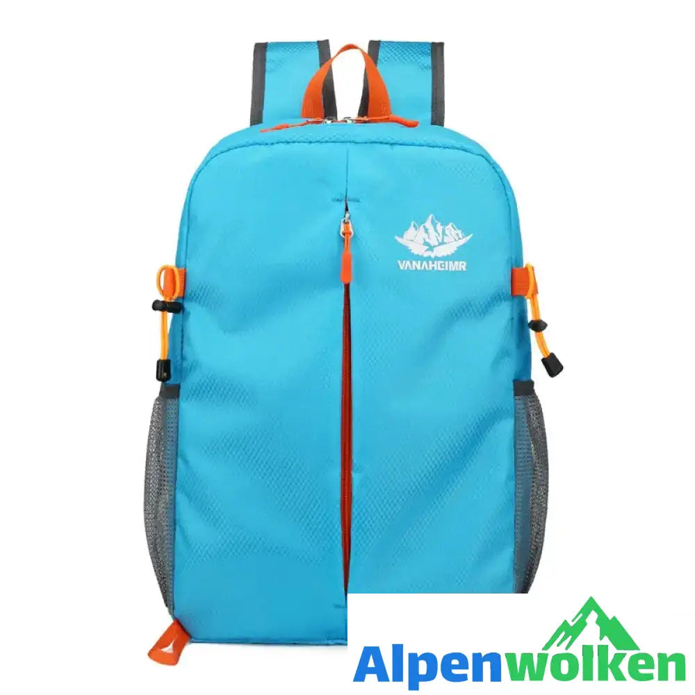 Alpenwolken - Faltbarer Rucksack Hellblau