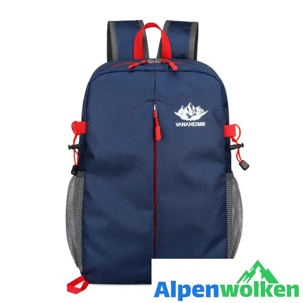 Alpenwolken - Faltbarer Rucksack Marineblau