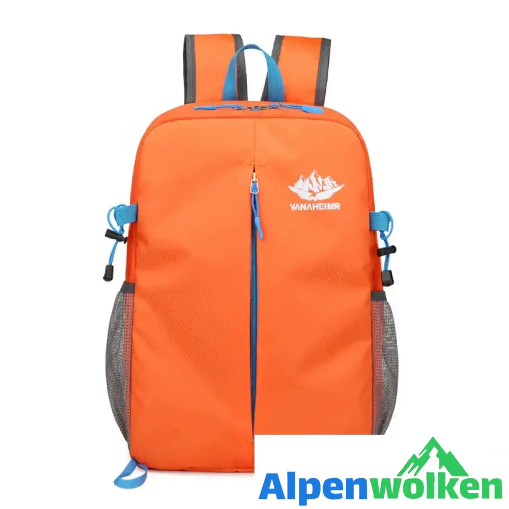 Alpenwolken - Faltbarer Rucksack orange