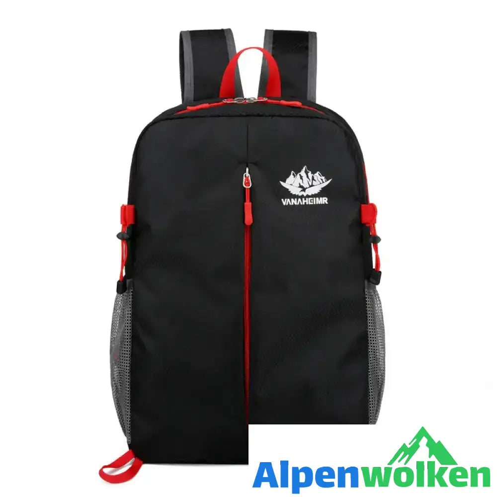 Alpenwolken - Faltbarer Rucksack Schwarz