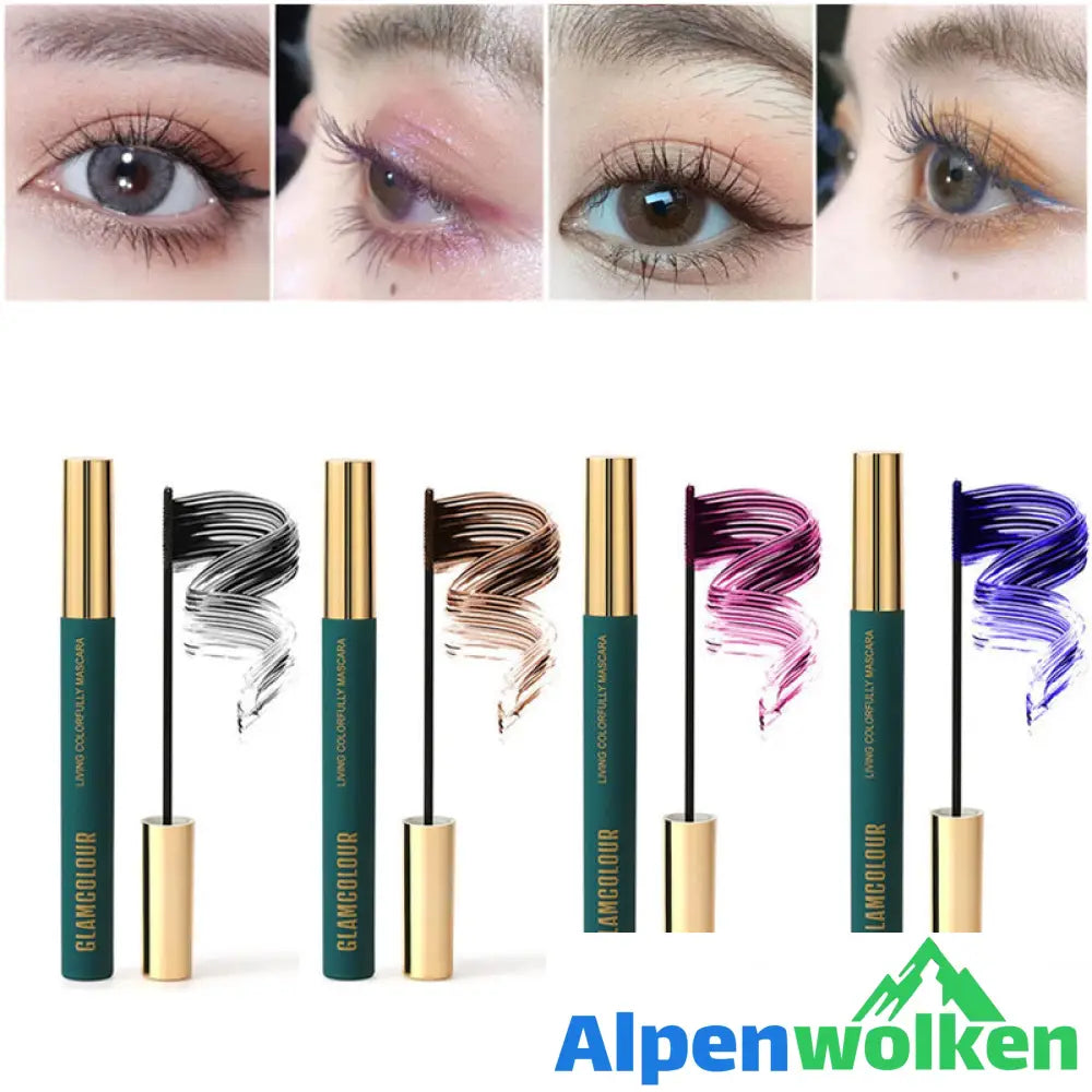 Alpenwolken - Farbige Maskara für Damen grün (Wimpern verlängern)