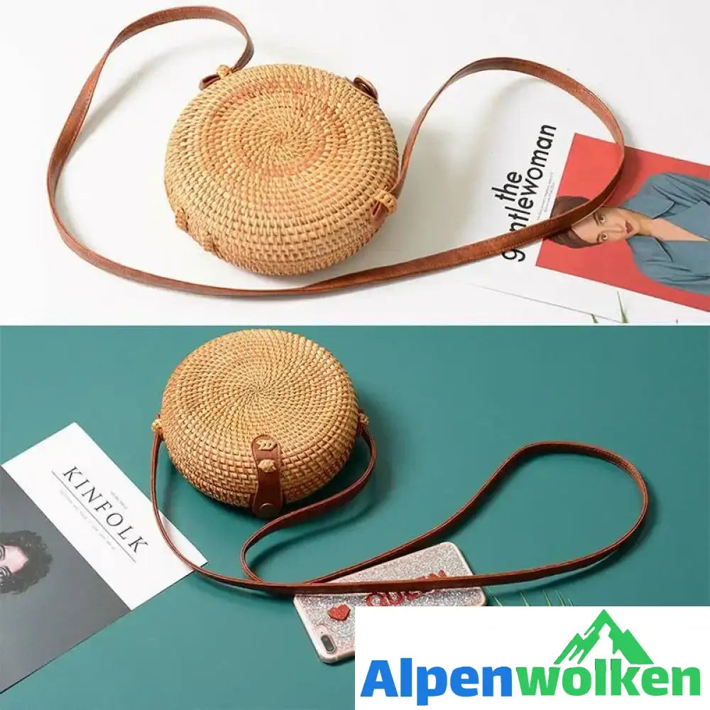 Alpenwolken - Fashion Damentasche aus Bambus gewebt