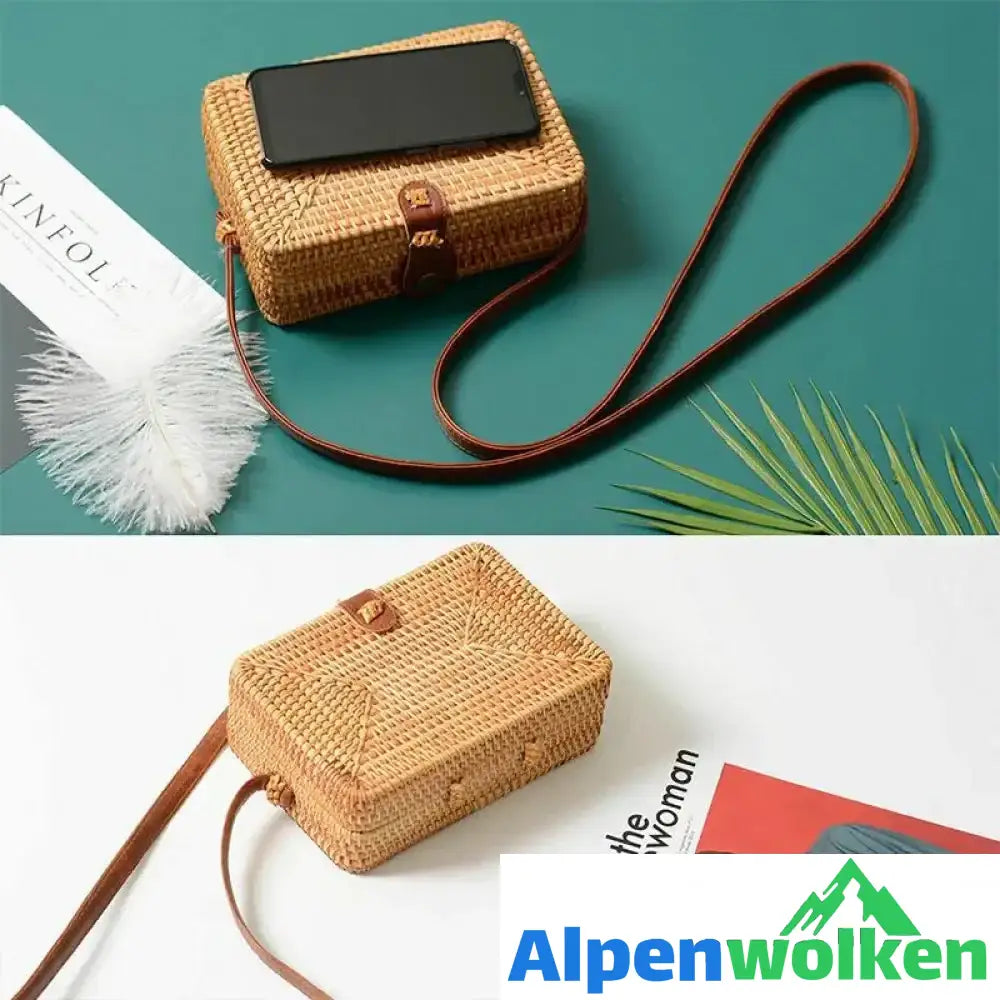 Alpenwolken - Fashion Damentasche aus Bambus gewebt