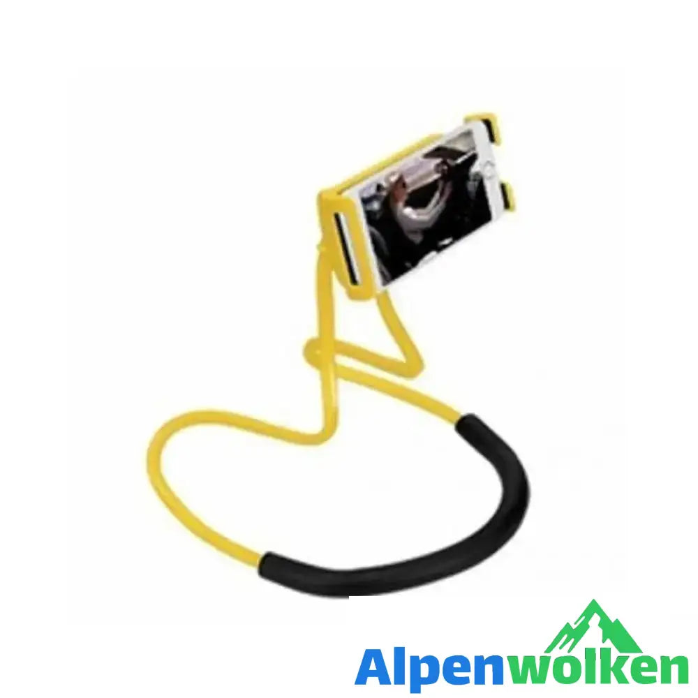 Alpenwolken - Fauler Hals- Telefon- und Tablet-Halter GELB