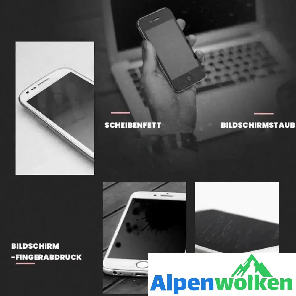 Alpenwolken - Fingerabdruckfester 3-in-1-Bildschirmreiniger