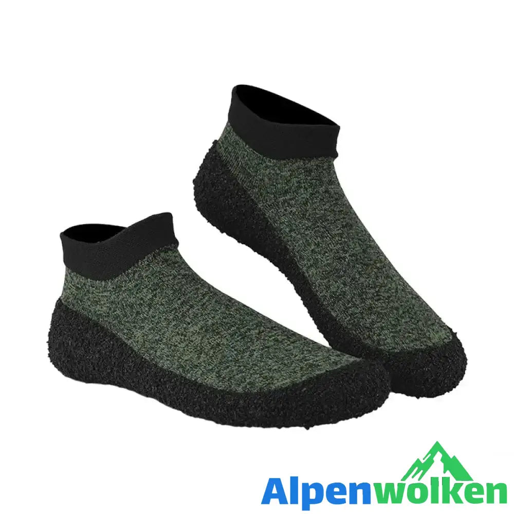 Alpenwolken - Fitness Schwimmen Yoga Socken dunkelgrün