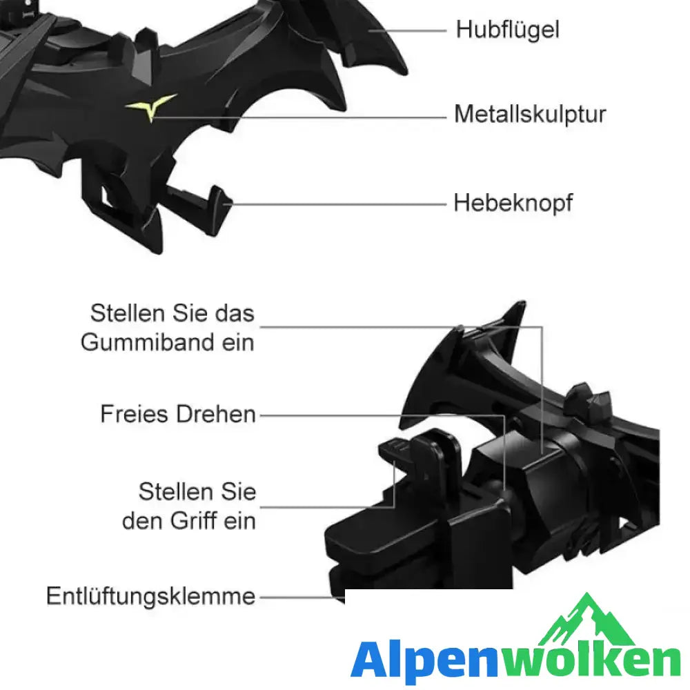 Alpenwolken - Fledermausflügel Autotelefonhalter