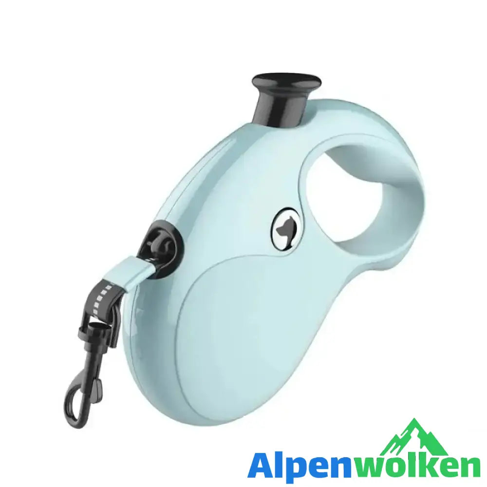 Alpenwolken - Flexi Hundeleine, 5m Blau