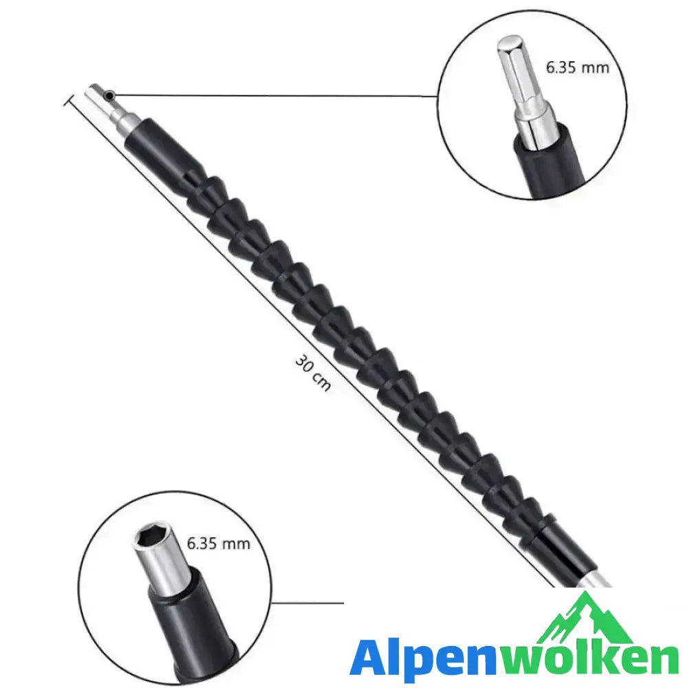 Alpenwolken - Flexible Bithalter Bohrwerkzeug Weiche Welle Schraube Verbindung 300 MM (Schwarz)