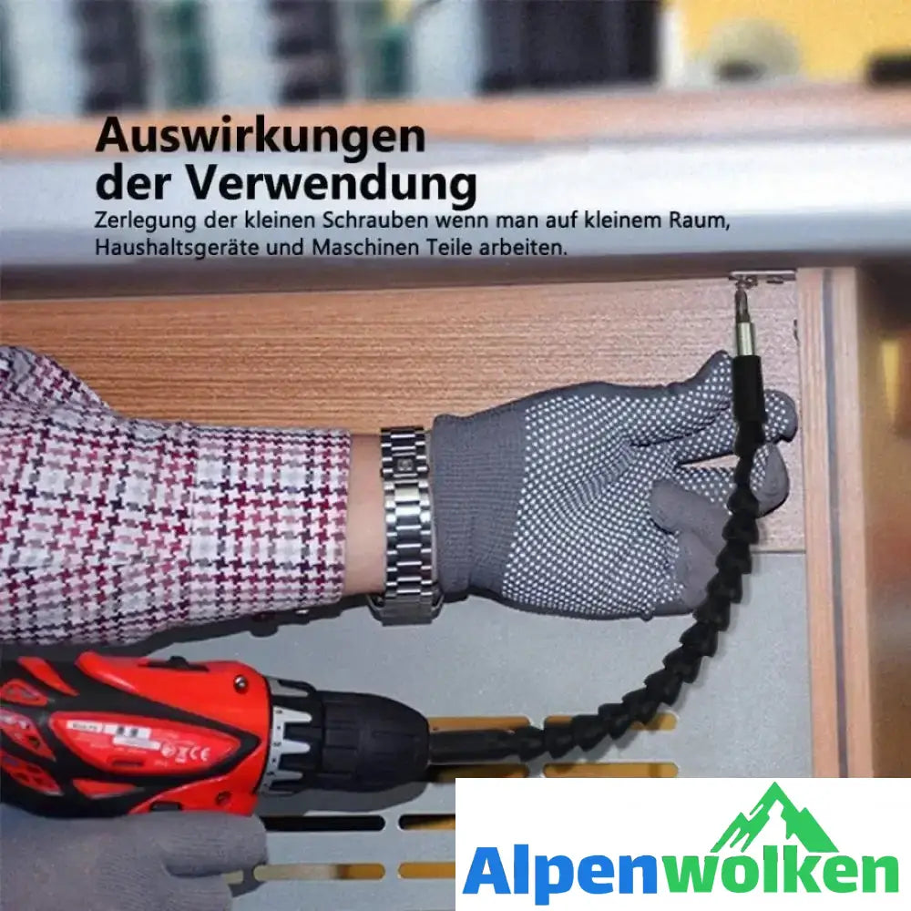 Alpenwolken - Flexible Bithalter Bohrwerkzeug Weiche Welle Schraube Verbindung 300 MM (Schwarz)