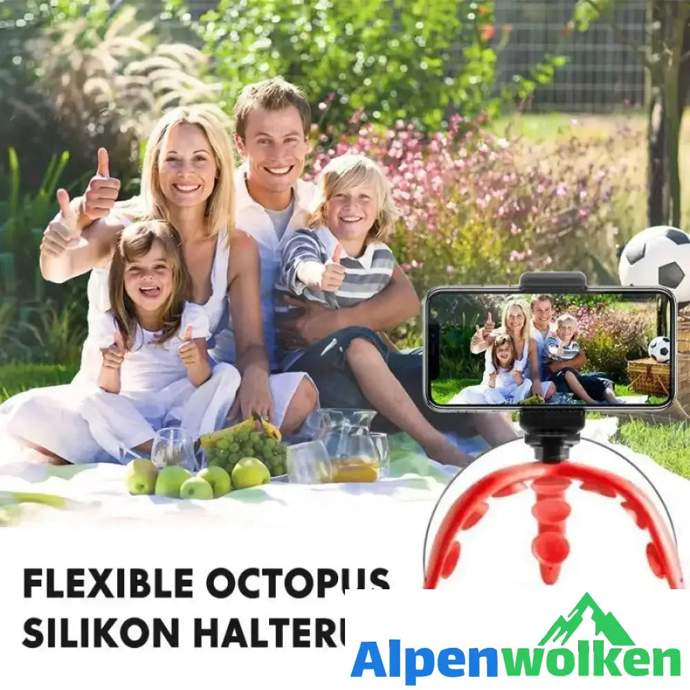 Alpenwolken - Flexible Octopus Silikon Halterung, für Handys / Kameras usw.