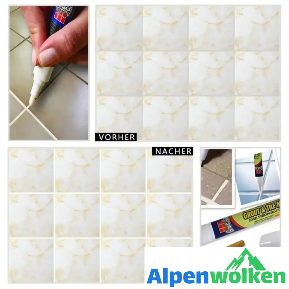 Alpenwolken - Fliesen Reparatur Stift Weiß