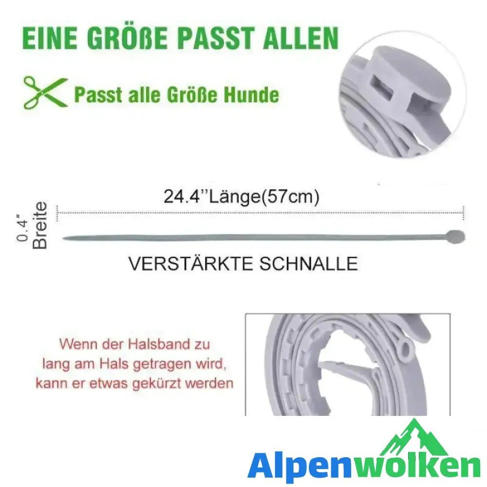 Alpenwolken - Floh- & Zeckenhalsband für Hunde