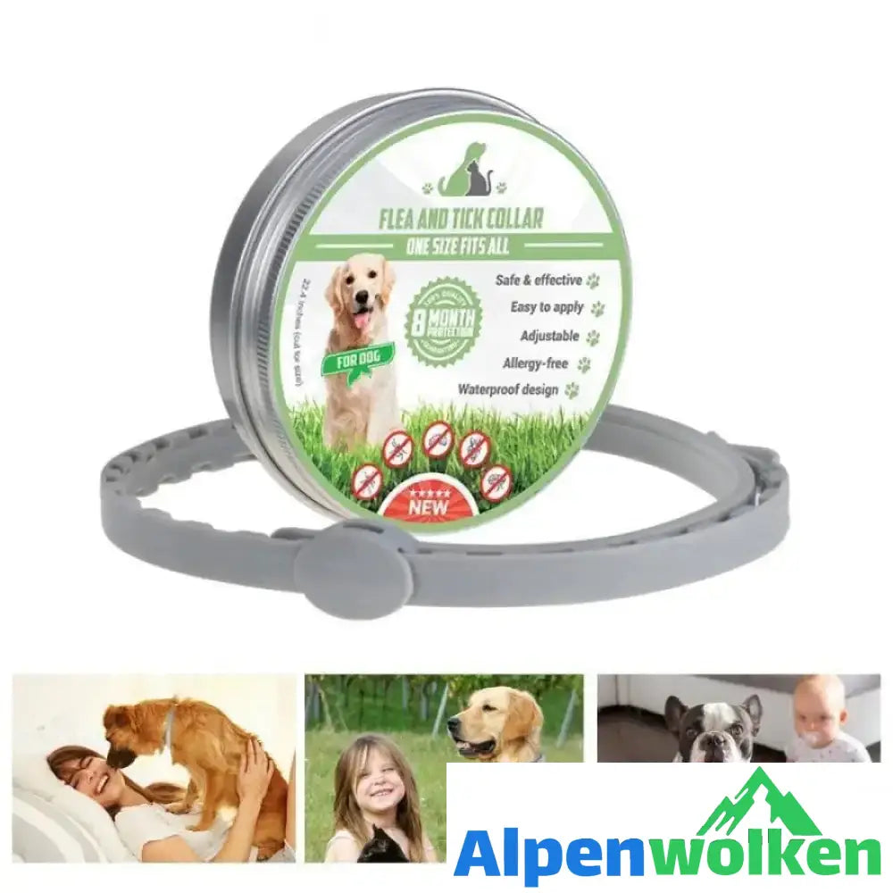 Alpenwolken - Floh- & Zeckenhalsband für Hunde