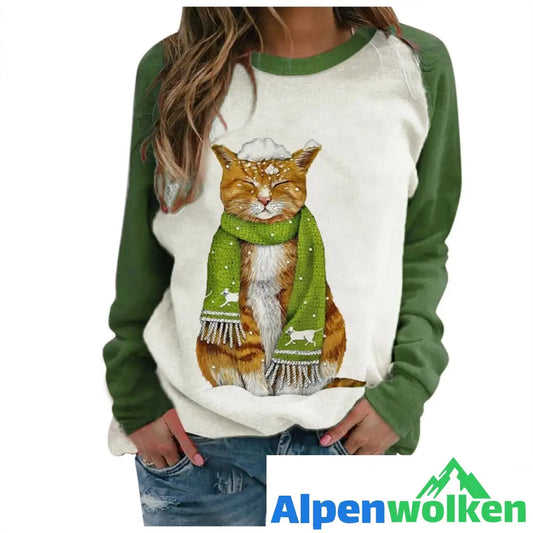 Alpenwolken - Frauen Bedrucktes Sweatshirt