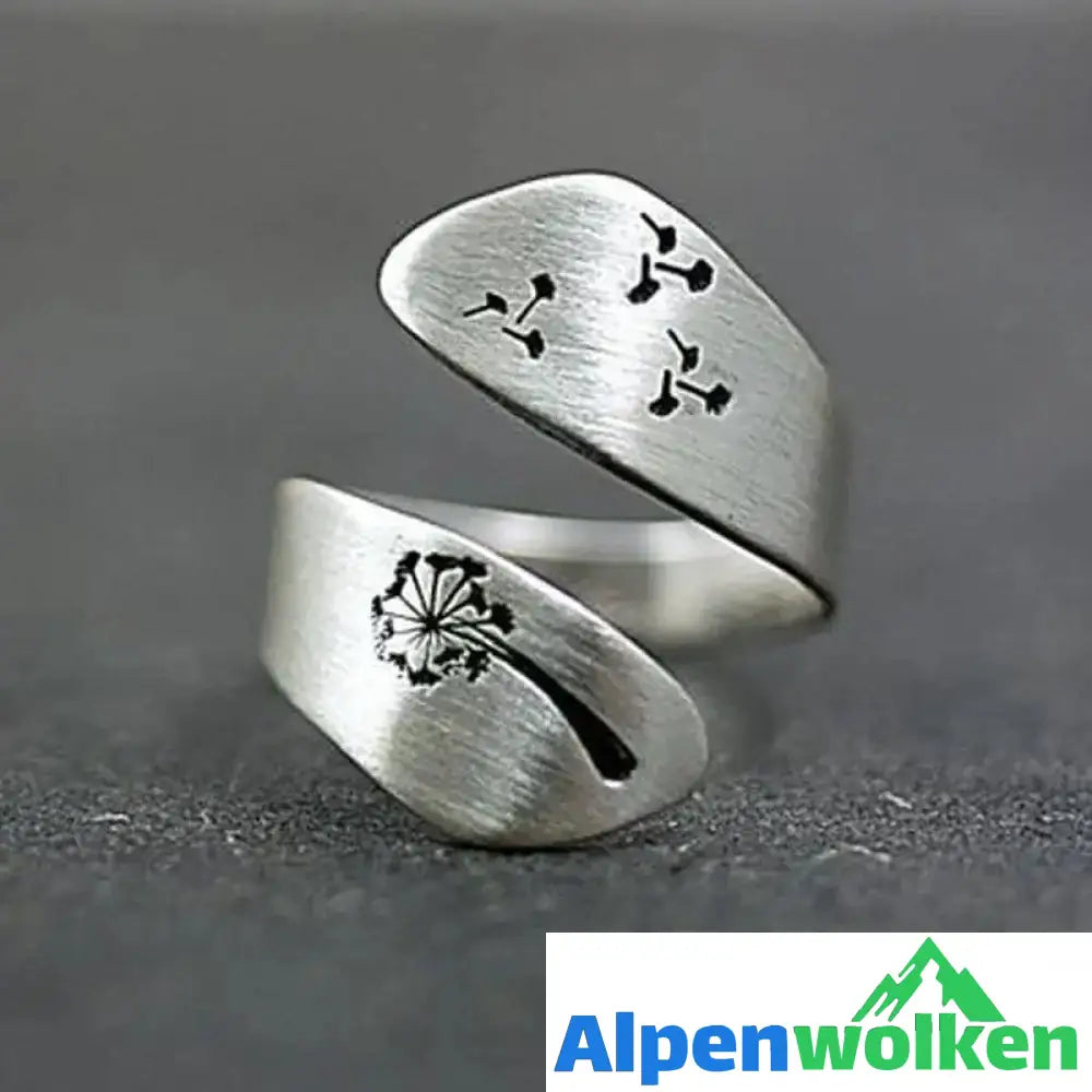 Alpenwolken - Frauen Löwenzahn Ring Löwenzahn