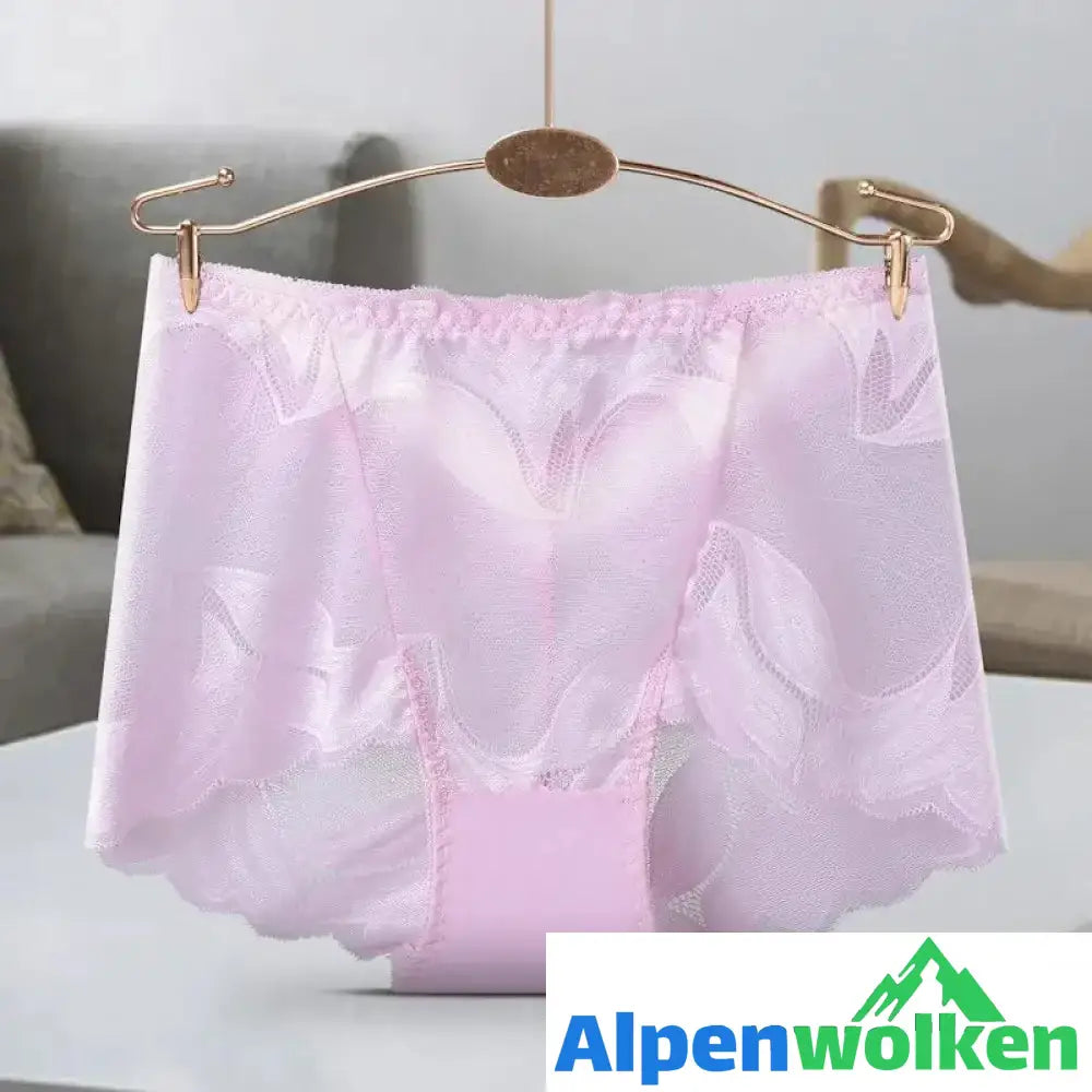 Alpenwolken - Frauen Stickerei Spitze Schlüpfer Hellrosa