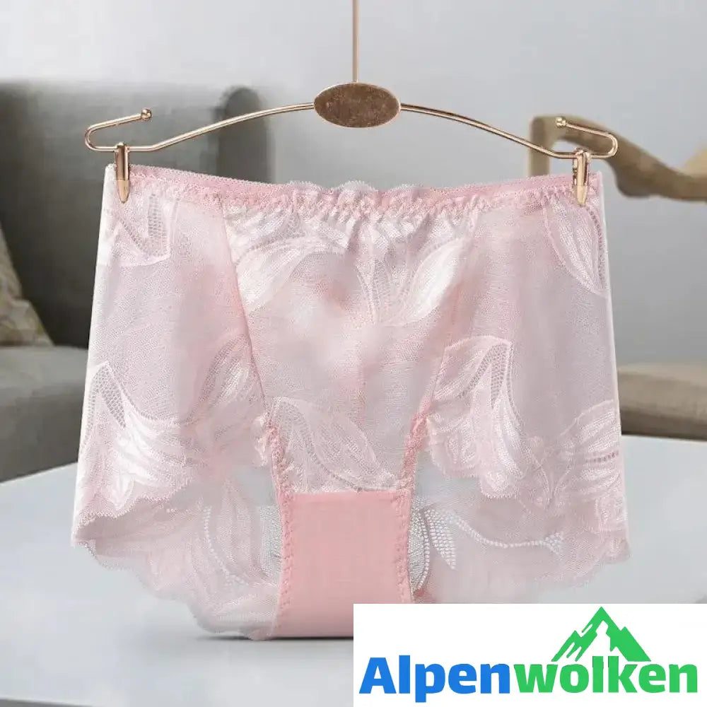 Alpenwolken - Frauen Stickerei Spitze Schlüpfer Rosa