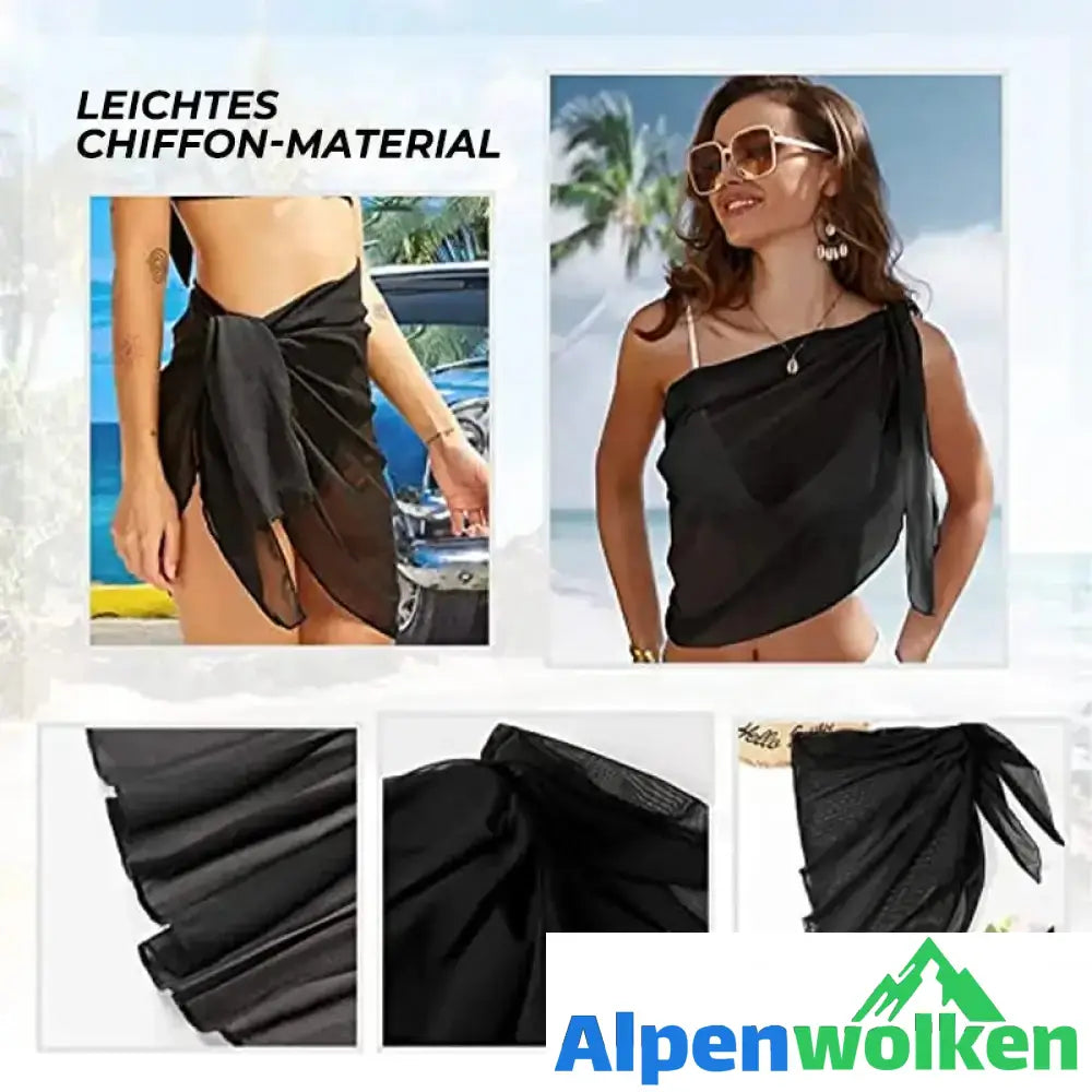 Alpenwolken - Frauen Strandrock einfarbige Sommerbluse