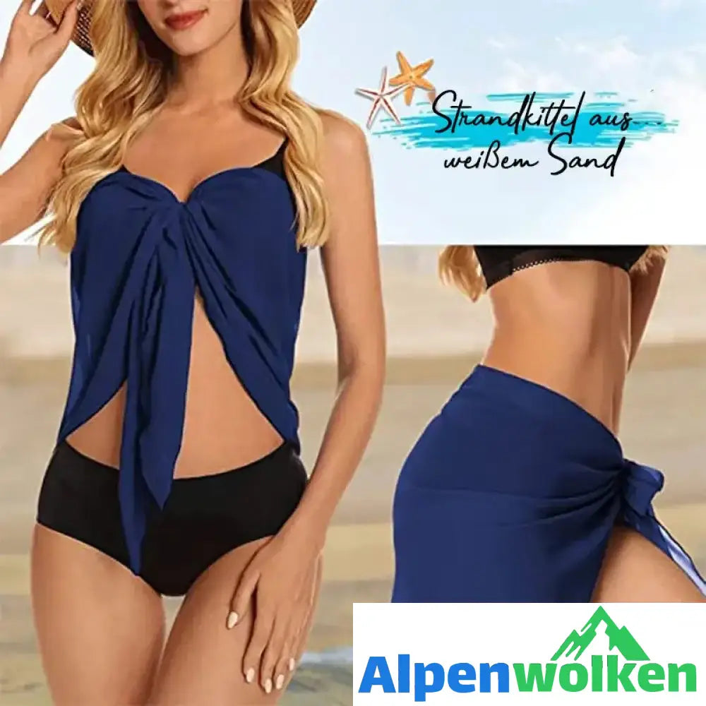 Alpenwolken - Frauen Strandrock einfarbige Sommerbluse