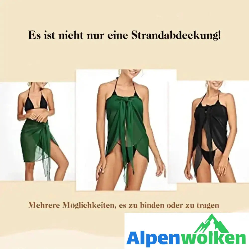 Alpenwolken - Frauen Strandrock einfarbige Sommerbluse