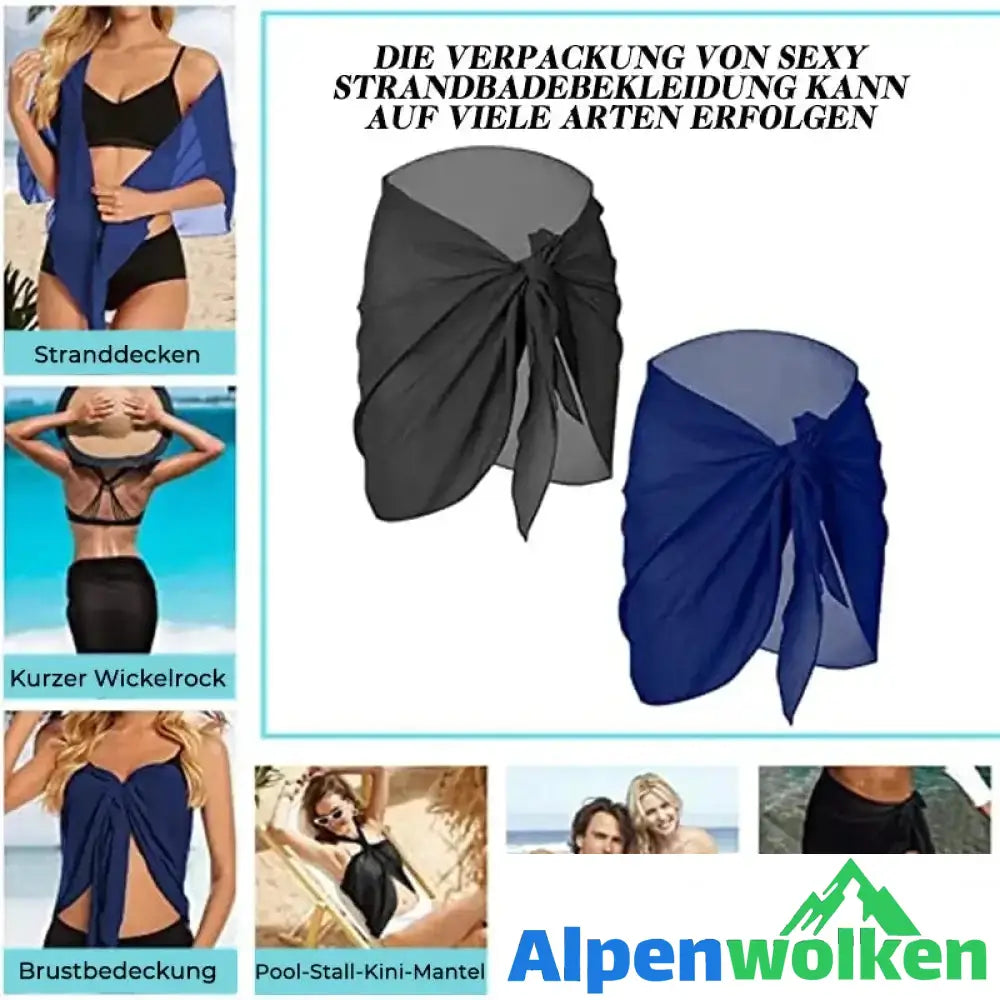 Alpenwolken - Frauen Strandrock einfarbige Sommerbluse