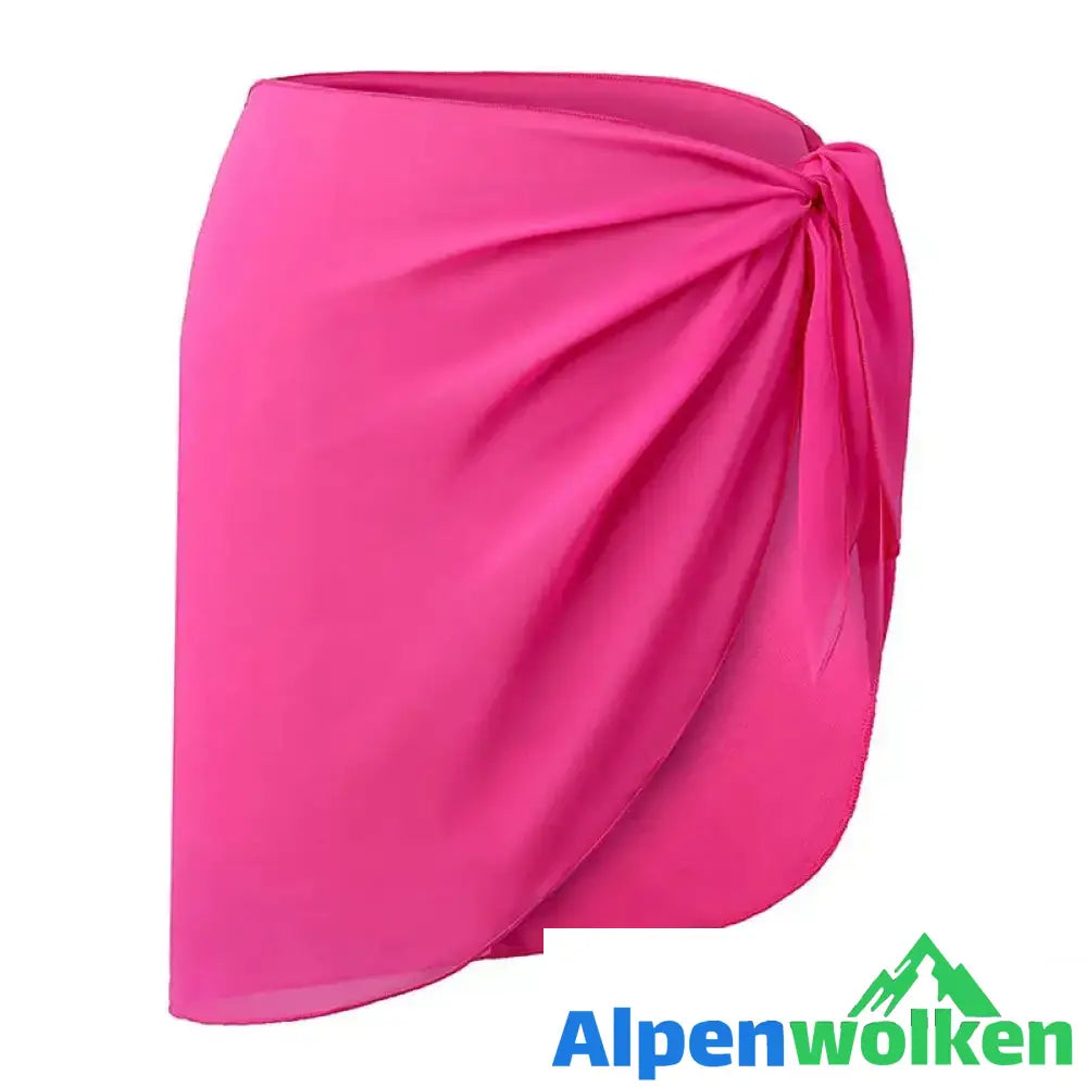 Alpenwolken - Frauen Strandrock einfarbige Sommerbluse rosarot