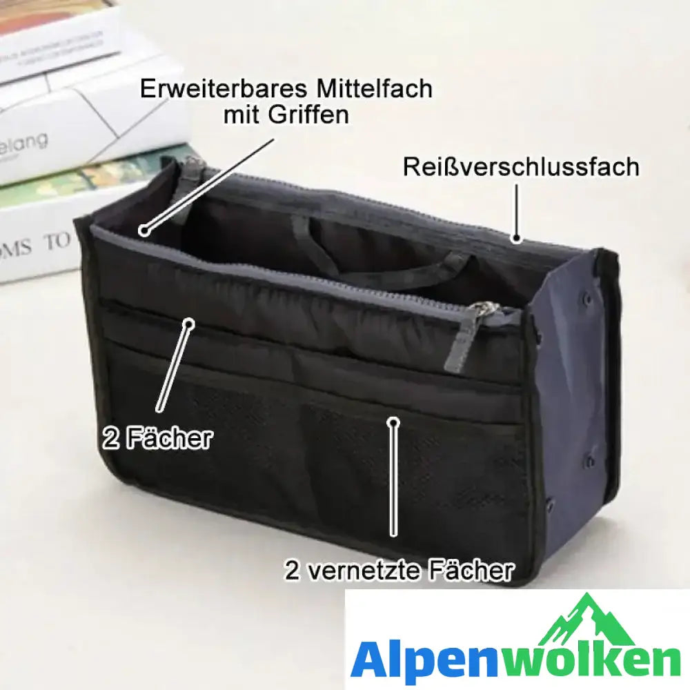 Alpenwolken - Frauen Tasche praktische Handtasche Geldbörse Nylon Dual Organizer Insert Cosmetic Lagerung